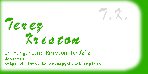 terez kriston business card